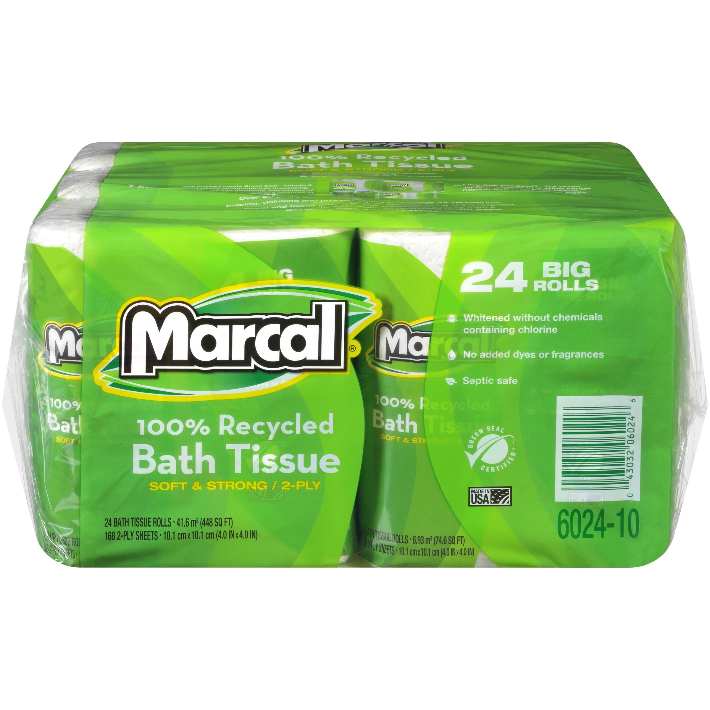 Marcal Recycled Toilet Paper. 24 Big Rolls