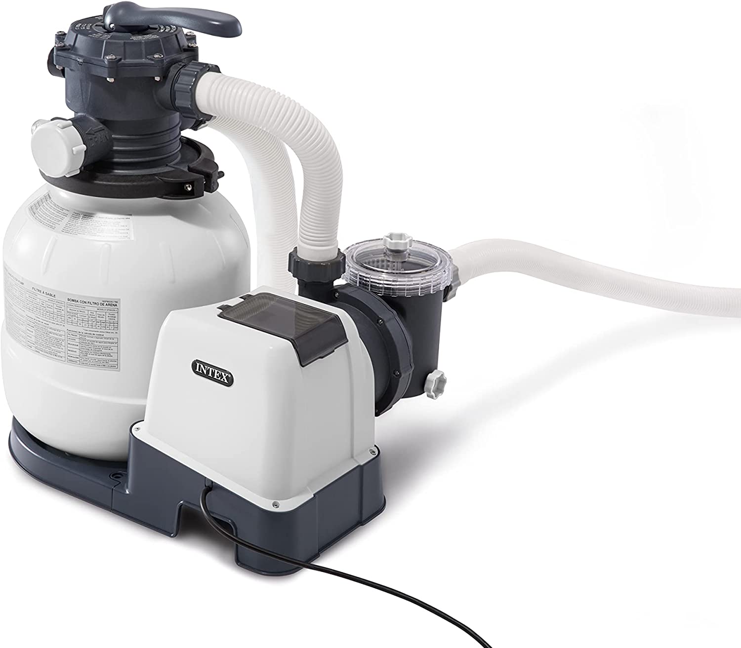 INTEX 26645EG SX2100 Krystal Clear Sand Filter Pump for Above Ground Pools. 12in