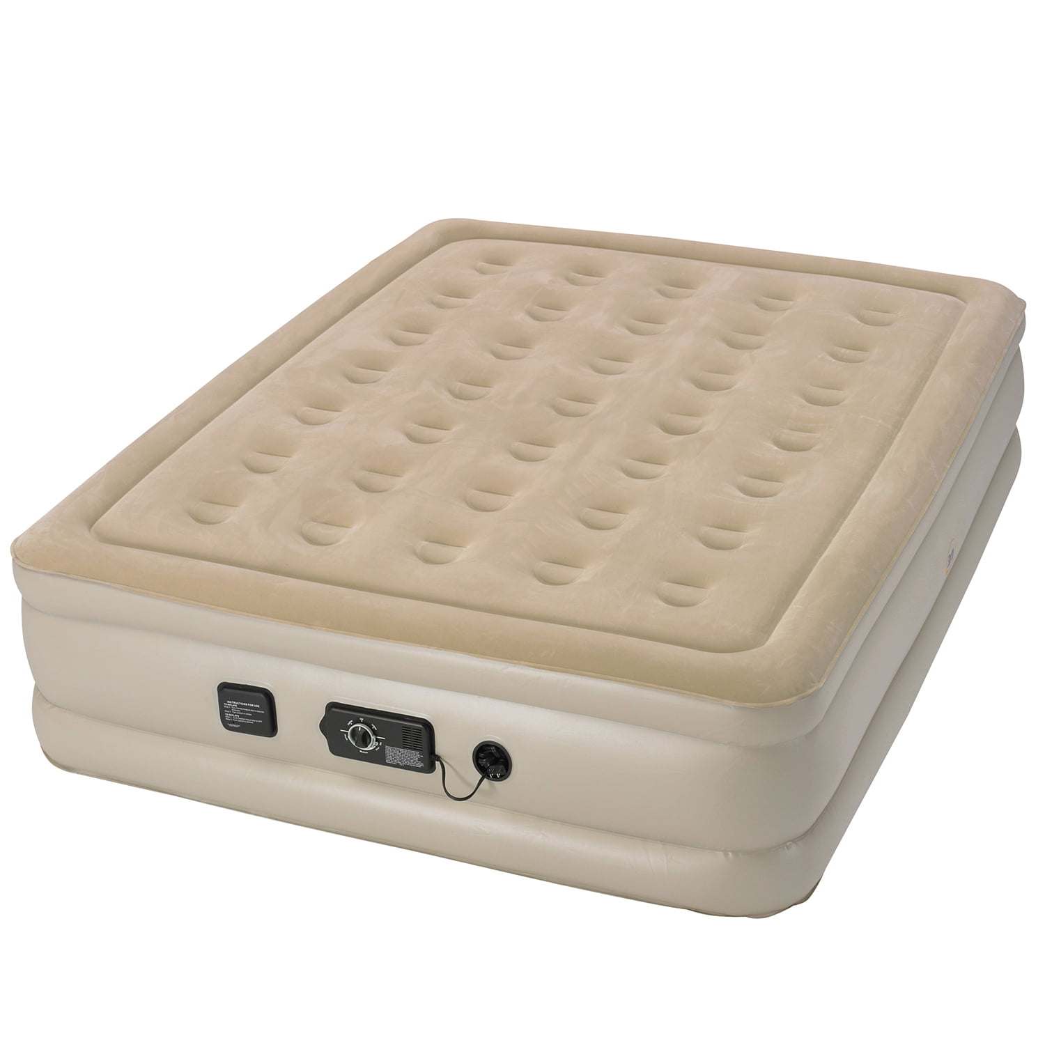 Insta-bed 19″ Raised Queen Air Mattress with neverFLAT AC Pump