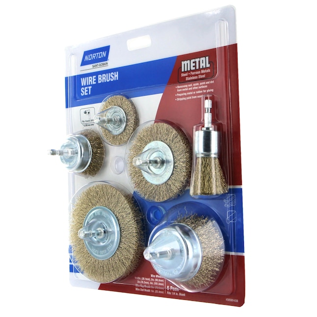 Norton Wire Wheels 50589-038 Coarse Wire Brush Wheel Assorted 6 Pack Electric Drill (6-Pack)