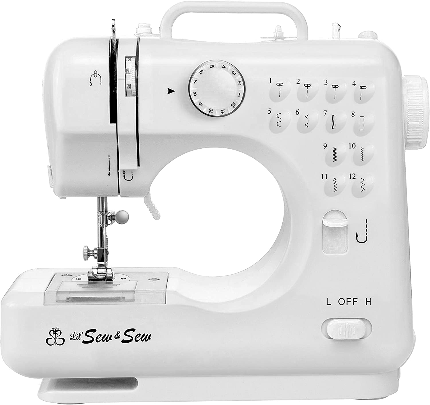 MICHLEY LSS-505+ Desktop 12-Stitch Sewing Machine . White