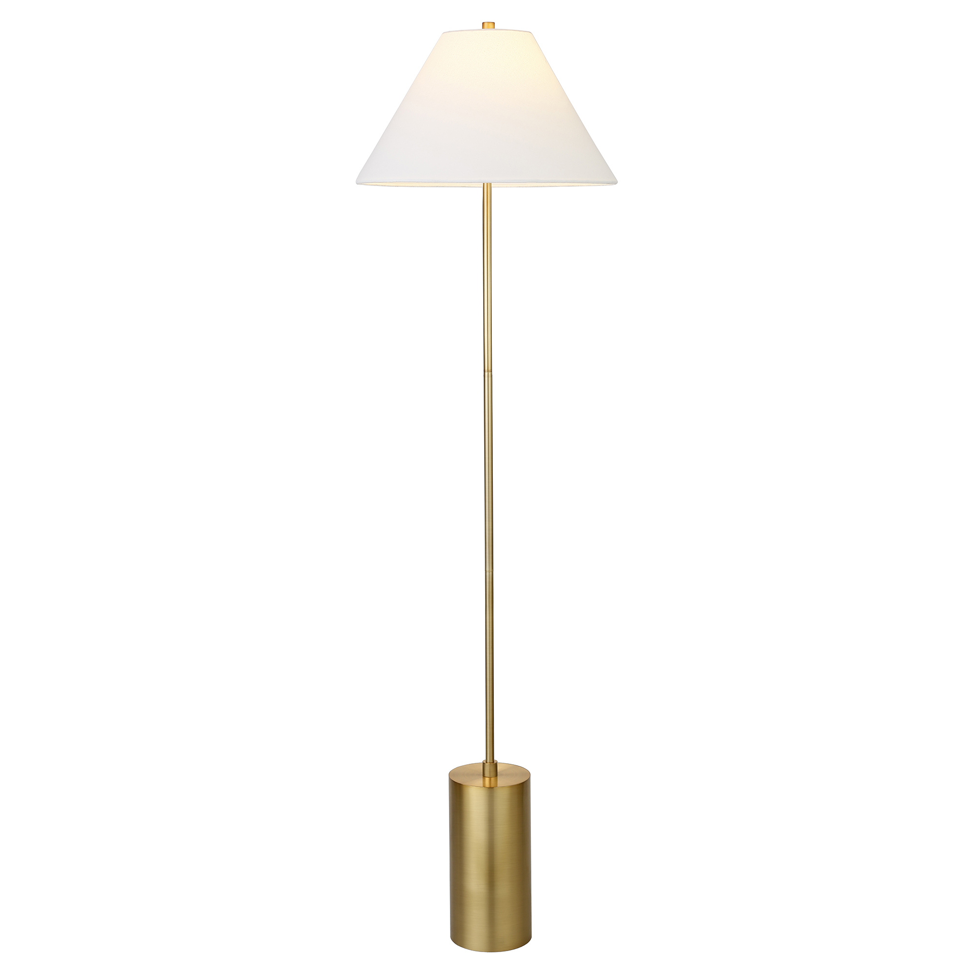 Evelyn&Zoe Contemporary 64 in 1-Light Adjustable Height Floor Lamp. Gold