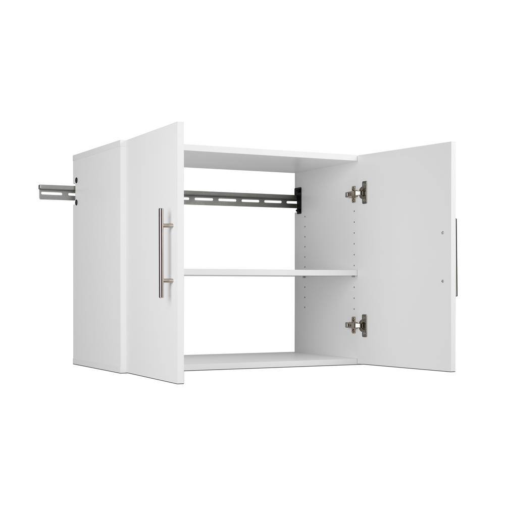 Prepac WSUW-0707-1 HangUps 30 in. W x 24 in. H x 16 in. D 1-Shelf Wood Wall Mounted Garage Cabinet in White