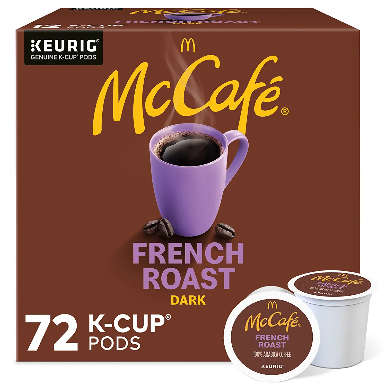 McCafé French Roast Keurig Single Serve K-Cup Pods Dark Roast Coffee Pods. 72 Count
