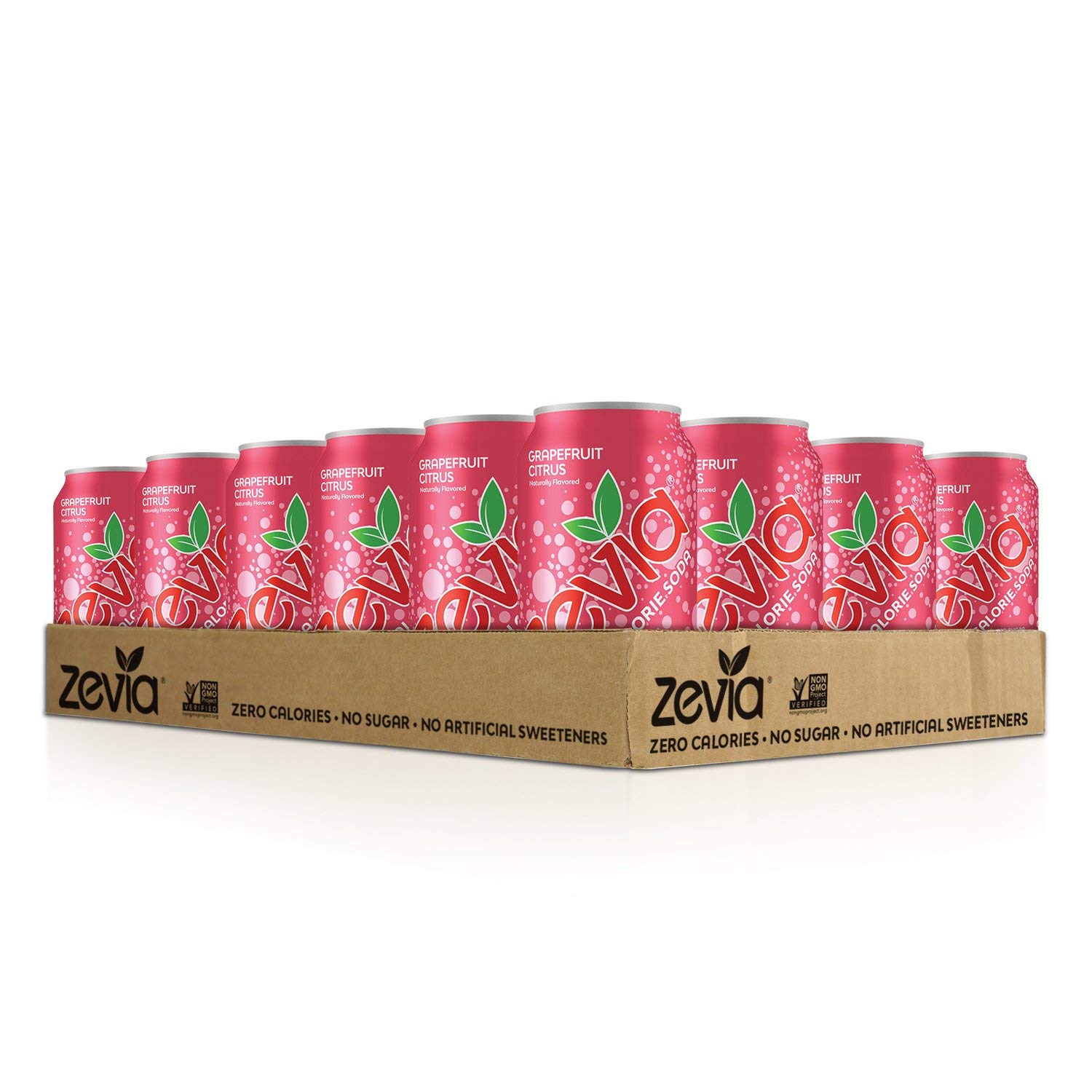 Zevia Zero Calorie Soda. Grapefruit Citrus. 12 Ounce Cans (Pack of 24)