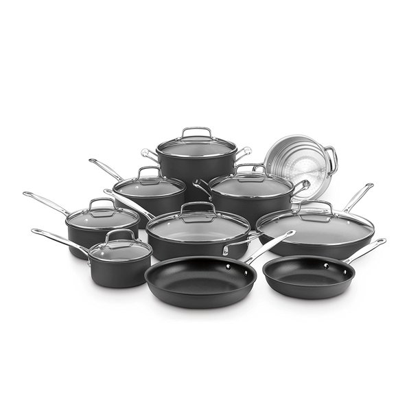 Cuisinart Chef-s Classic Non-Stick Hard Anodized. 17-Piece. Cookware Set 66-17N