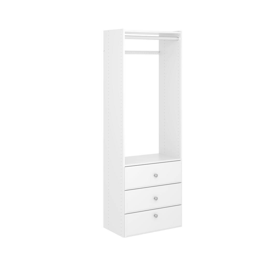 Closet Evolution WH26 Elite 25 in. W Classic White Wood Closet Tower