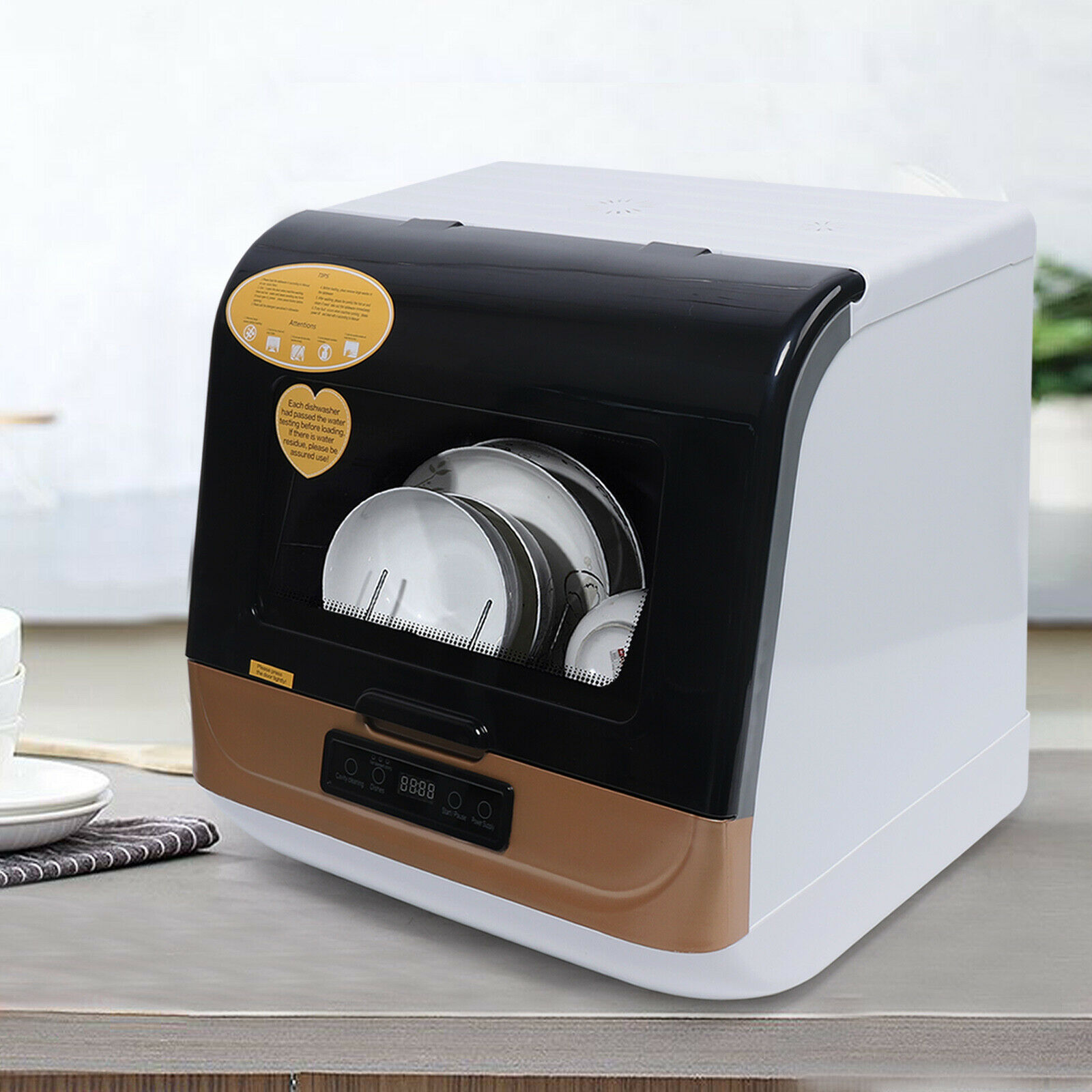 DENEST 5L Portable Countertop Dishwasher Automatic Dishwasher Machine Installation-Free 1200W
