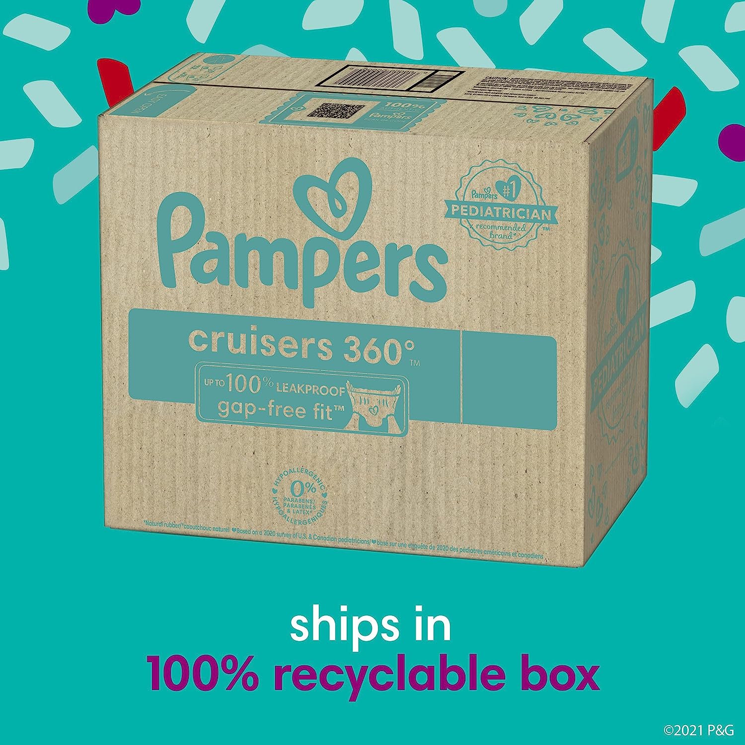 Diapers Size 5. 128 Count - Pampers Pull On Cruisers 360° Fit Disposable Baby Diapers with Stretchy Waistband. (Packaging & Prints May Vary)