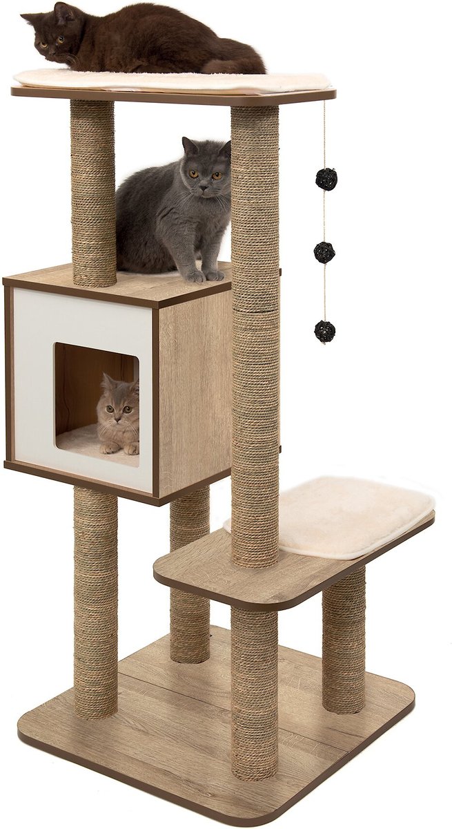 Vesper High Base 47.8-in Modern Cat Tree & Condo
