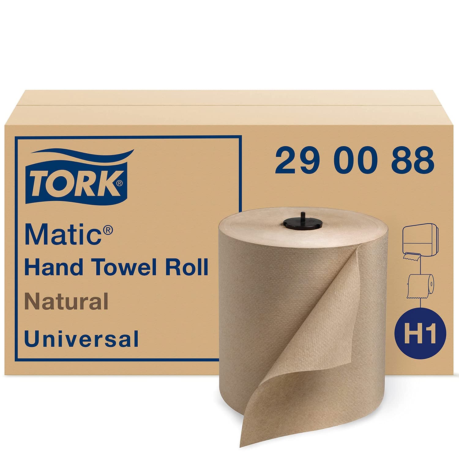 Tork Matic Paper Hand Towel Roll Natural H1. Universal. 100% Recycled Fiber. 6 Rolls x 700 ft. 290088
