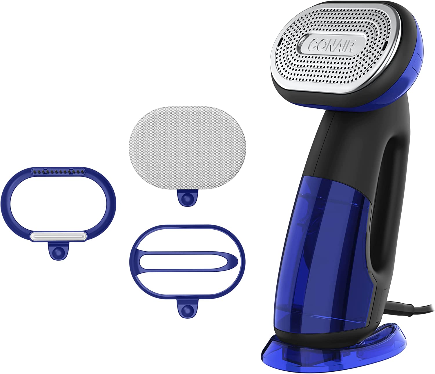 Conair 2-in-1 Steamer and Iron for Clothes. Turbo ExtremeSteam Handheld Fabric Steamer. Black/Blue