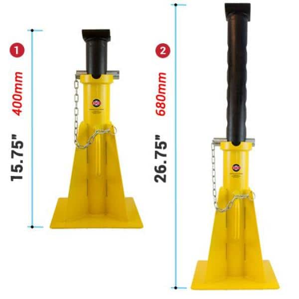 ESCO 10805 25-Ton Heavy-Duty Pin Style Jack Stand (Short)