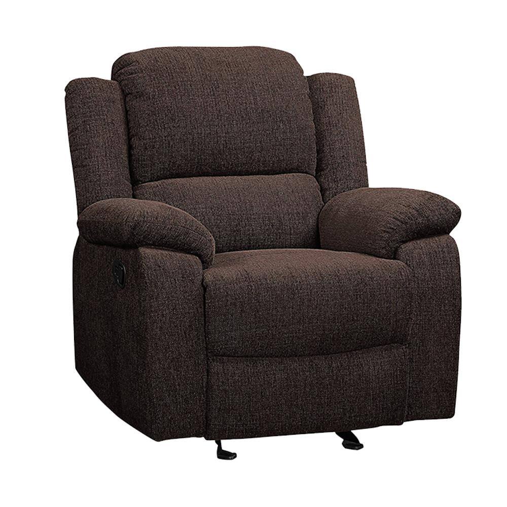 Acme Furniture Madden Brown Chenille Velvet Recliner