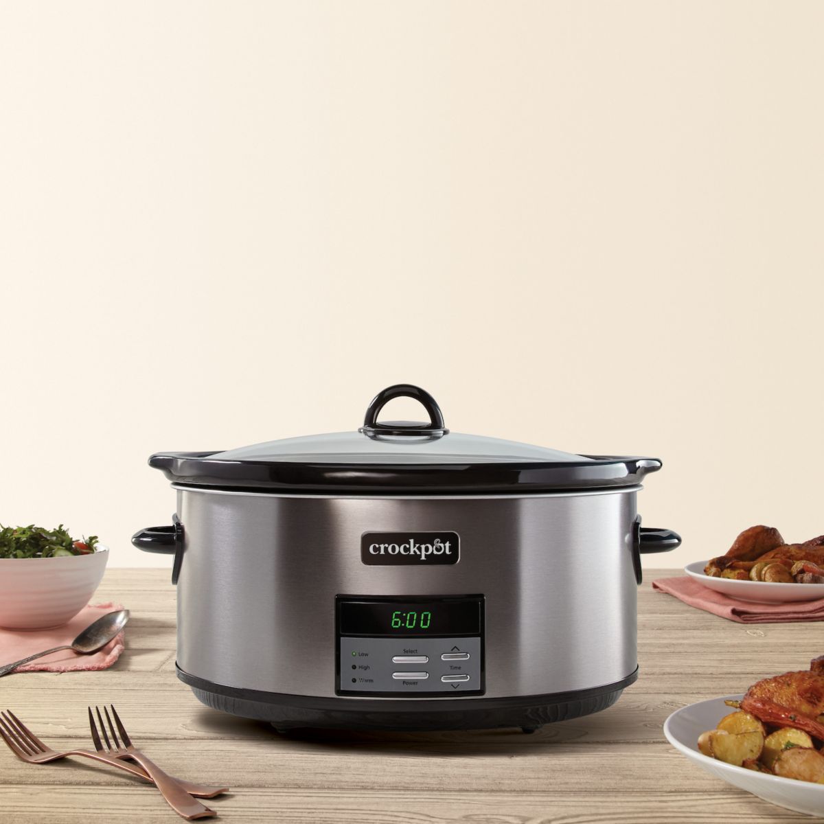 Crockpot™ 8-qt. Black Stainless Digital Slow Cooker
