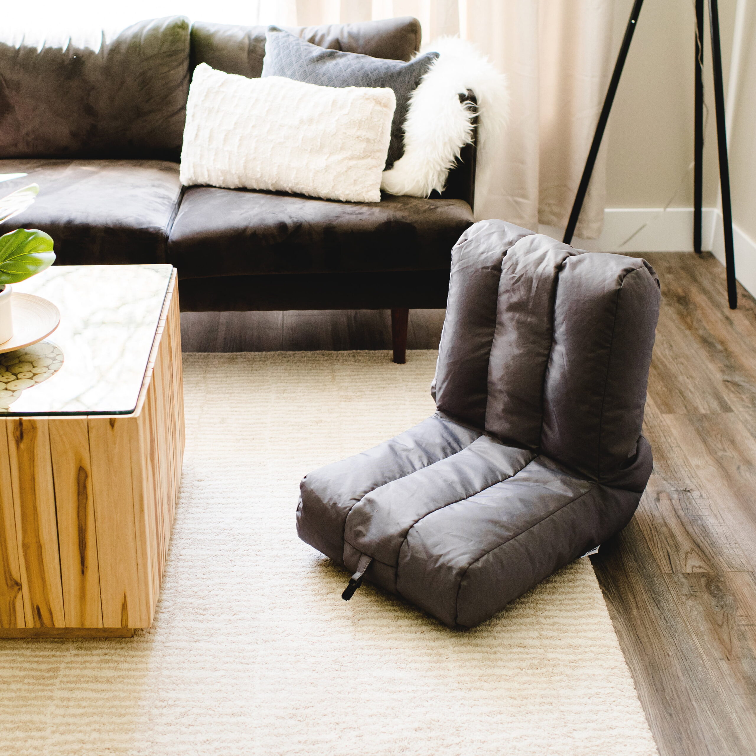 Big Joe Grab & Go Bean Bag Chair 2-Pack. Smartmax 1.5ft. Steel Gray