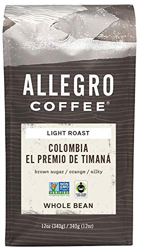 Allegro Coffee Colombia Whole Bean Coffee. 12 oz