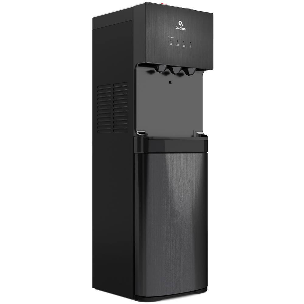 Avalon A3BLK Self-Cleaning Water Cooler Water Dispenser - 3 Temperature Settings Black Stainless Steel