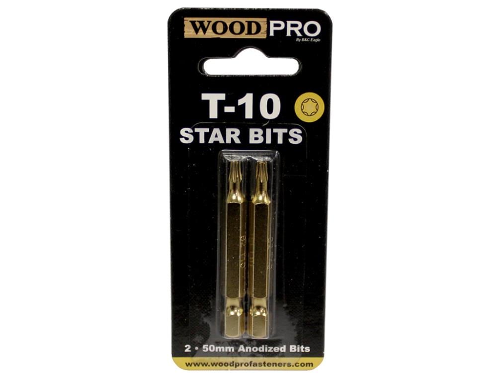 WOODPRO 2-in T10 Torx Steel Hex Shank Screwdriver Bit (100-Piece)