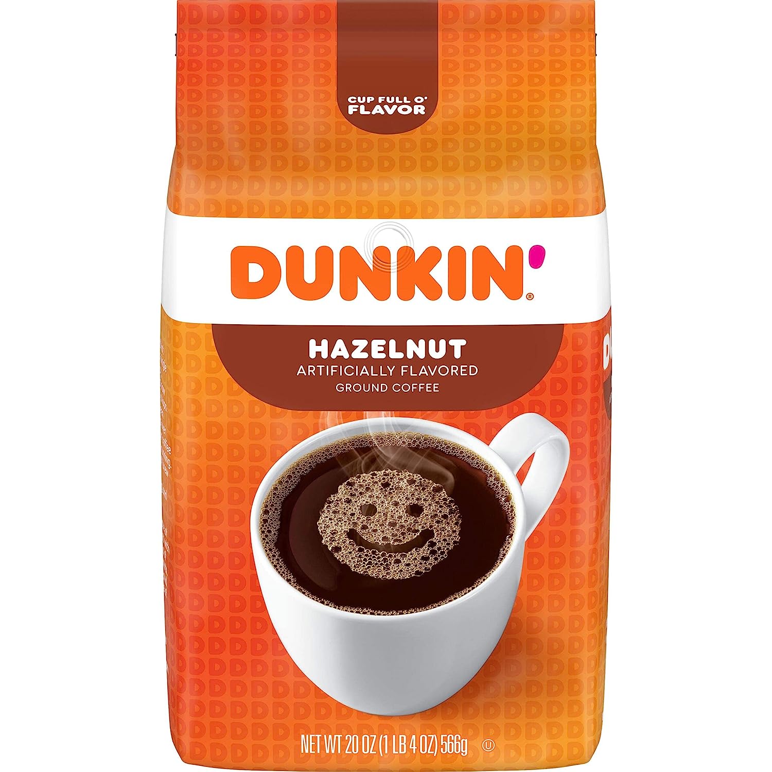Dunkin- Hazelnut Flavored Ground Coffee. 20 Ounces (Pack of 6)