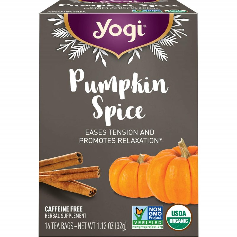Yogi Tea. Pumpkin Spice Tea. Caffeine Free. 96 Organic Herbal Tea Bags. 6 Pack