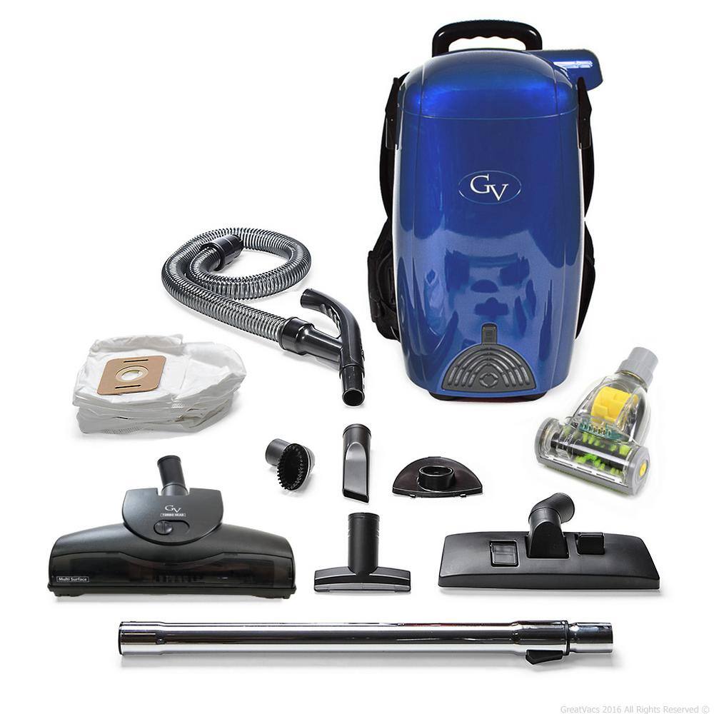 GV 8qt_blue Blue 8 Qt. Light Powerful HEPA BackPack Vacuum Blower Loaded