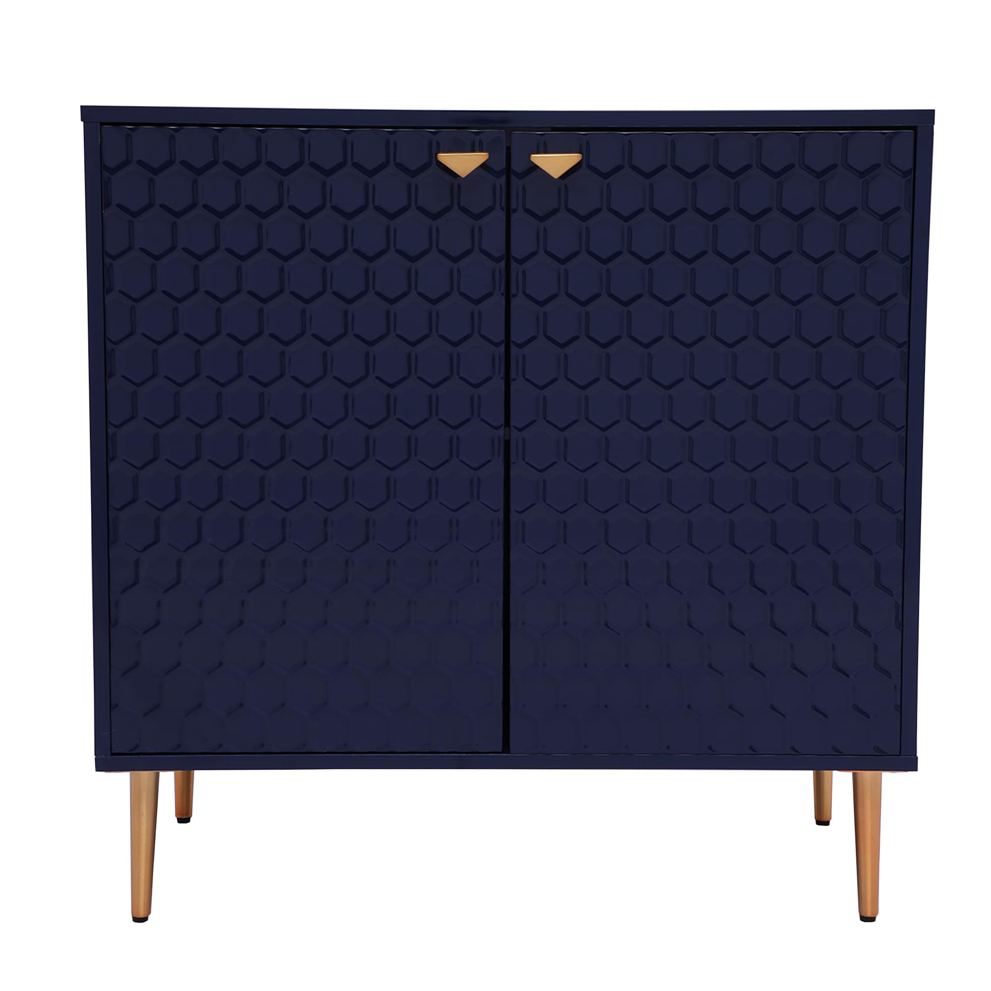 Clihome 2-Door Blue Storage Cabinets 31.5-in W x 32-in H Wood Composite Blue Freestanding Utility Storage Cabinet