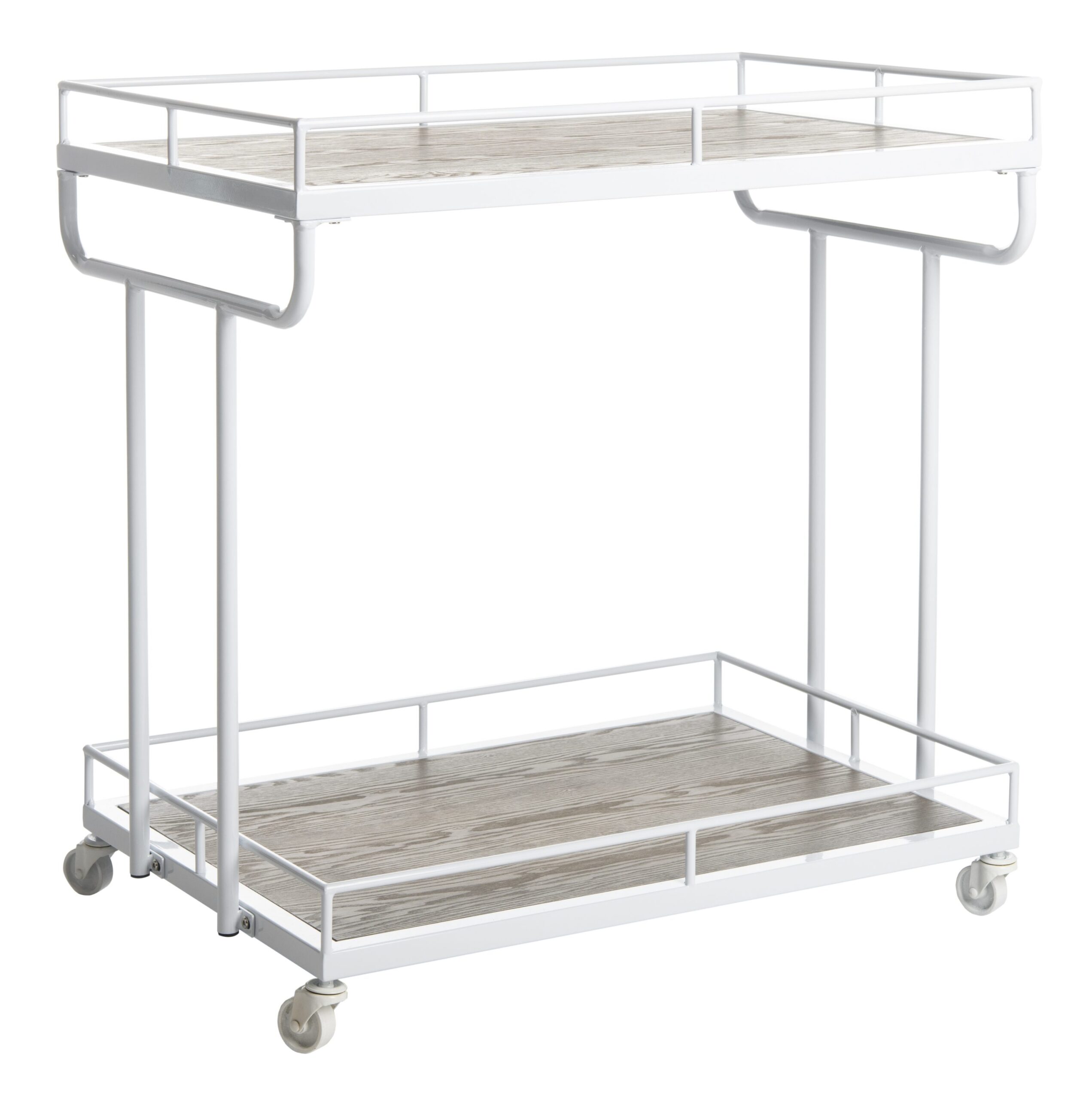 Safavieh Gray Composite Base with Mdf Top Rolling Kitchen Cart (32-in x 21-in x 32-in)