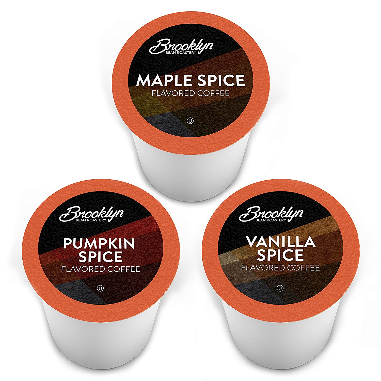 Brooklyn Beans Roastery Coffee Pods. Fall Flavored Variety Pack Sampler. (Pumpkin. Maple. Vanilla) Compatible with 2.0 Keurig K Cup Brewers. 40 Count