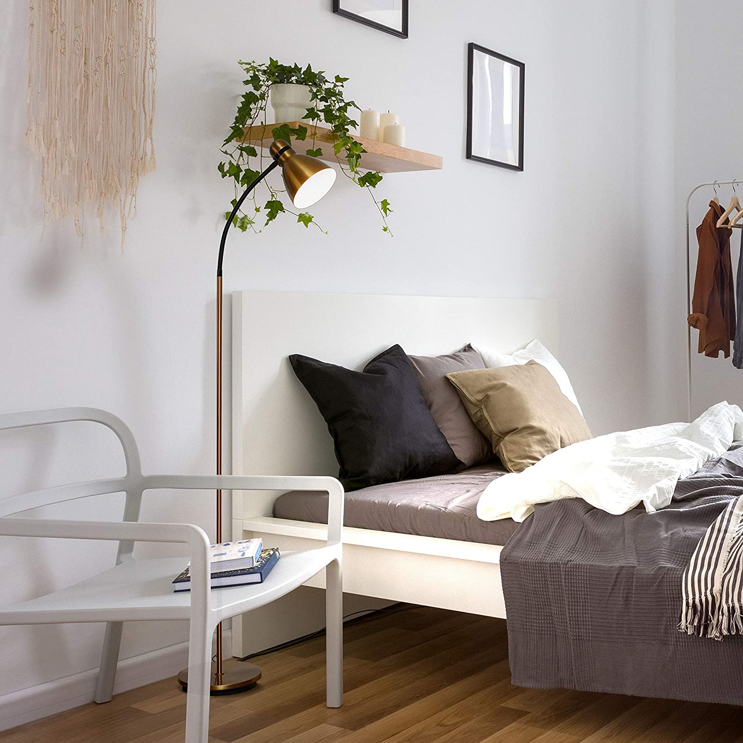 Brightech  63-in Antique Brass Arc Floor Lamp