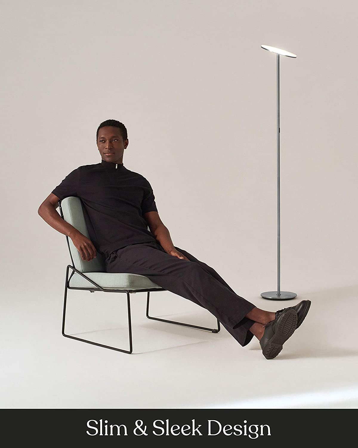 Brightech  67-in Platinum Silver Torchiere Floor Lamp