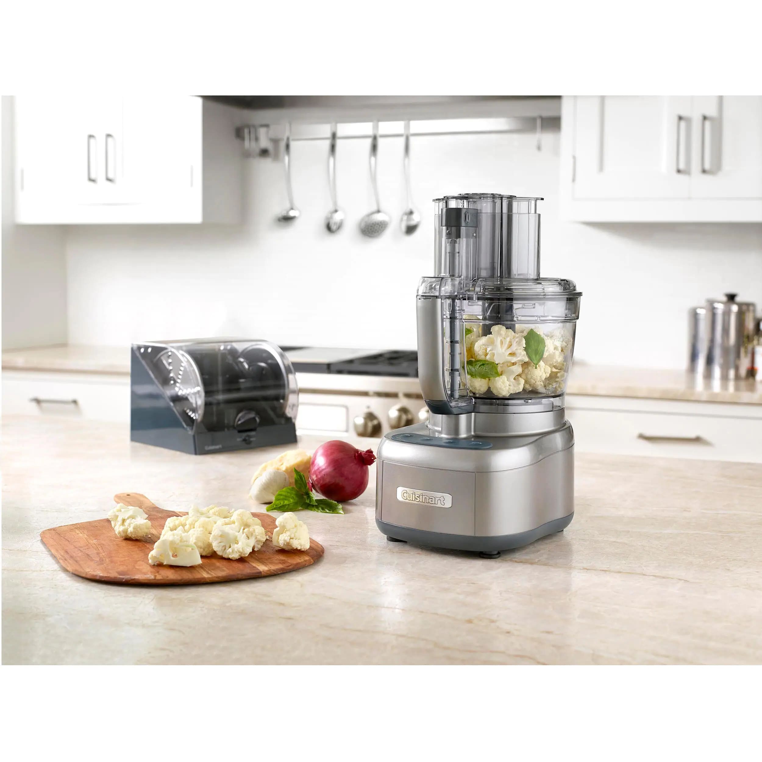 Elemental 13-Cup 3-Speed Gray Food Processor and Dicing Kit