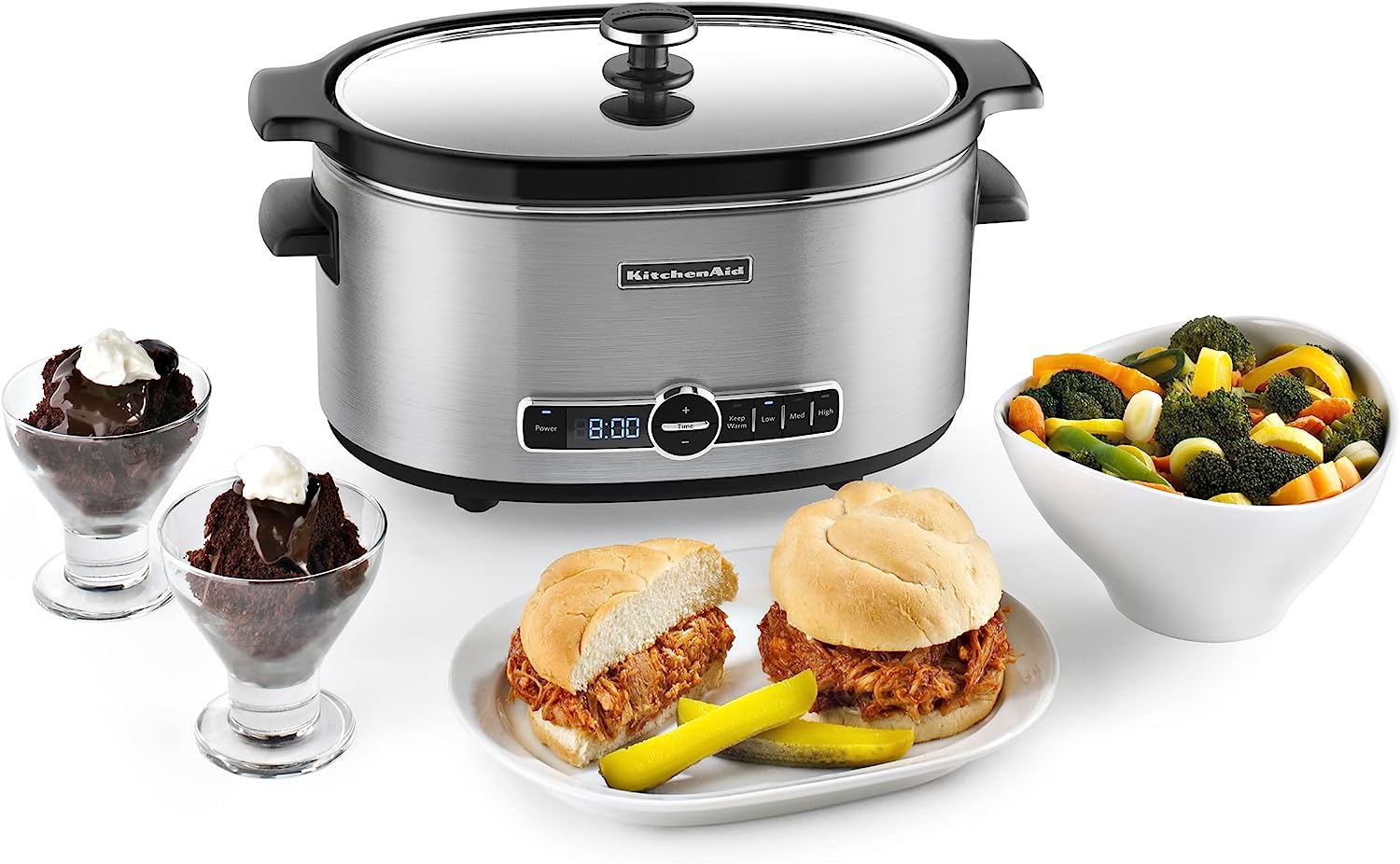 KitchenAid KSC6223SS 6-Qt. Slow Cooker with Standard Lid - Stainless Steel