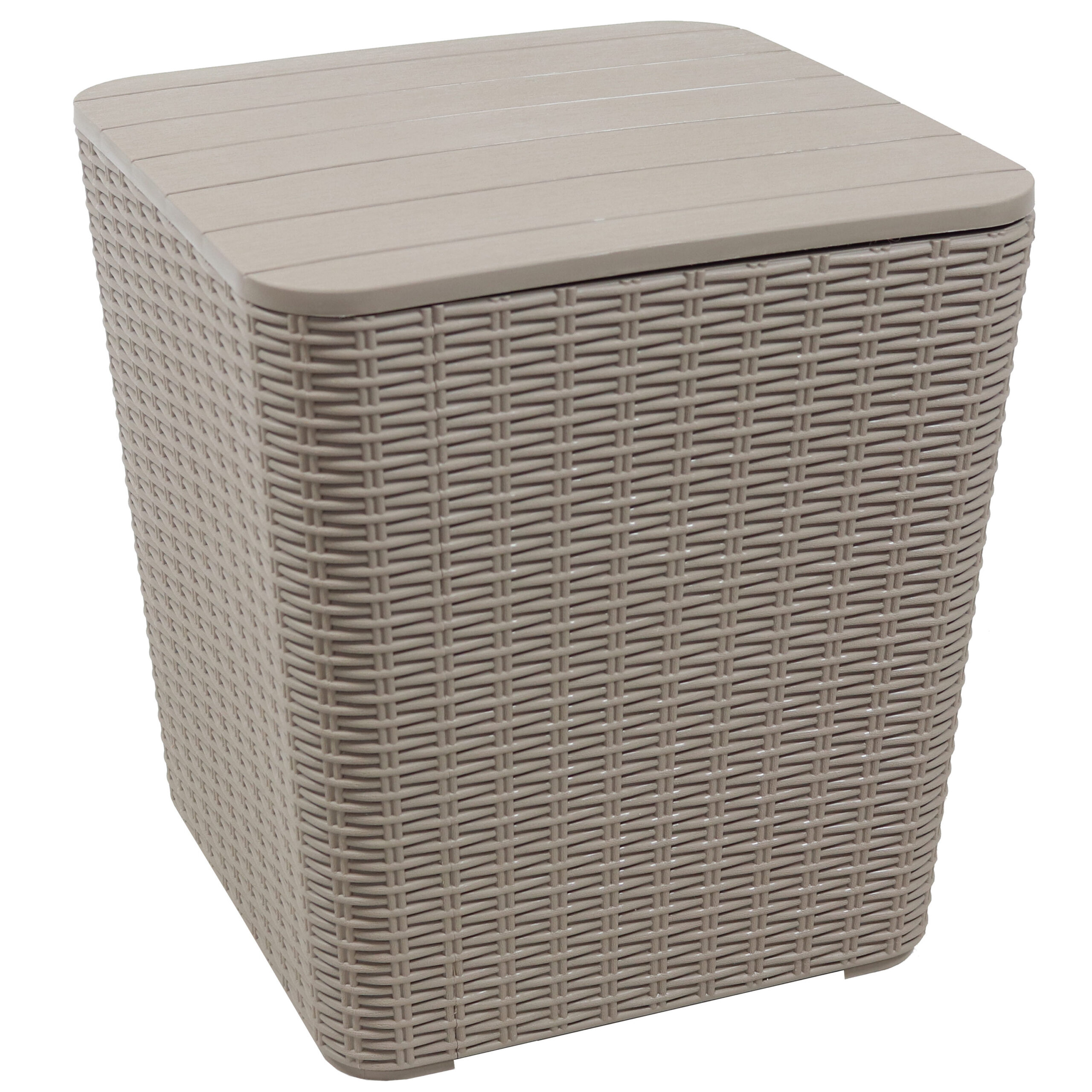 Sunnydaze Decor 15.25-in W x 16.5-in H x 15.25-in D Gray Polypropylene Bin