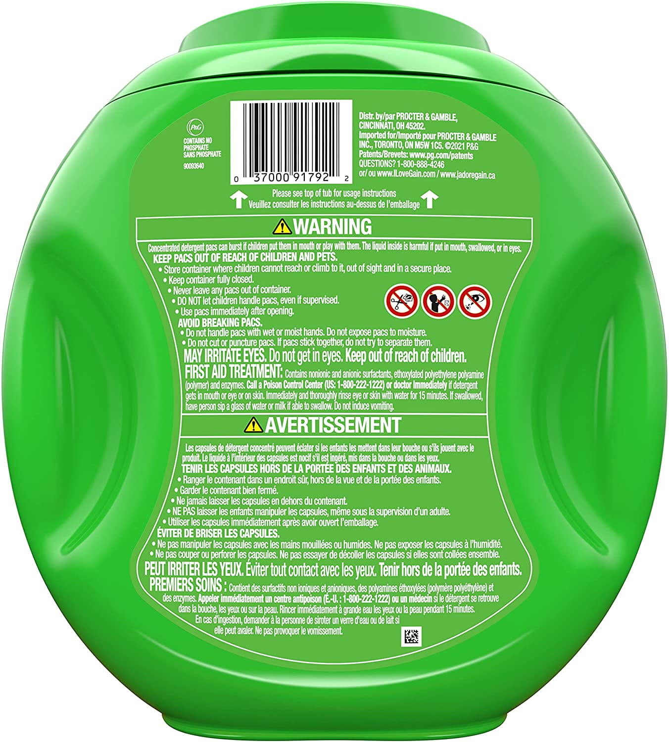 Gain flings Laundry Detergent Soap Pacs. High Efficiency. 81 Count