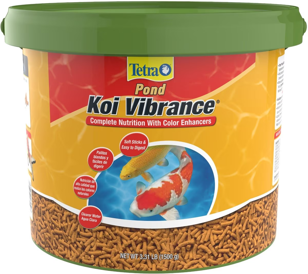 Tetra Pond Koi Vibrance Color Enhancing Sticks Koi & Goldfish Food 3.08-pound