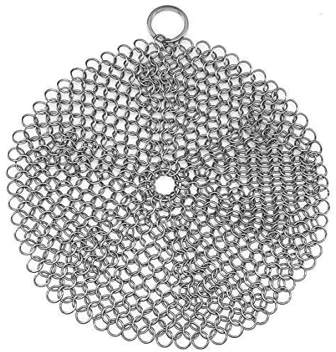 TOPULORS 316 Stainless Steel Cast Iron Skillet Cleaner 7 Inch