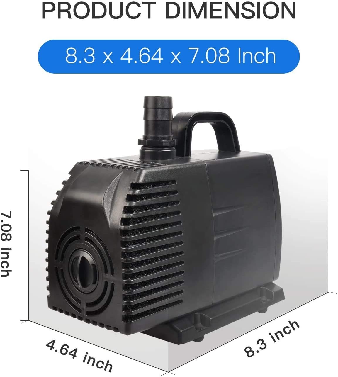 Simple Deluxe 1056GPH 276W Submersible Pump With 15′ Cord. Water Pump For Fish Tank. Hydroponics. Aquaponics. Fountains. Ponds. Statuary. Aquariums & Inline
