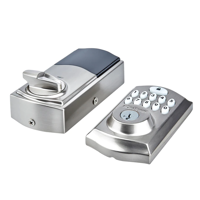 Kwikset  SmartCode 913 Satin Nickel Single Cylinder Electronic Deadbolt Lighted Keypad