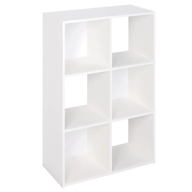 ClosetMaid  35.88-in H x 24.13-in W x 11.63-in D-Drawers White Stackable Wood Laminate 6 Cube Organizer