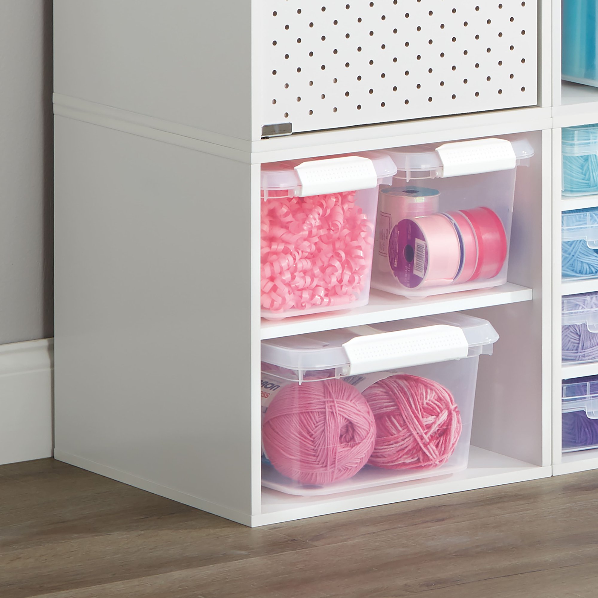 Simply Tidy Modular Cube with Shelf. White