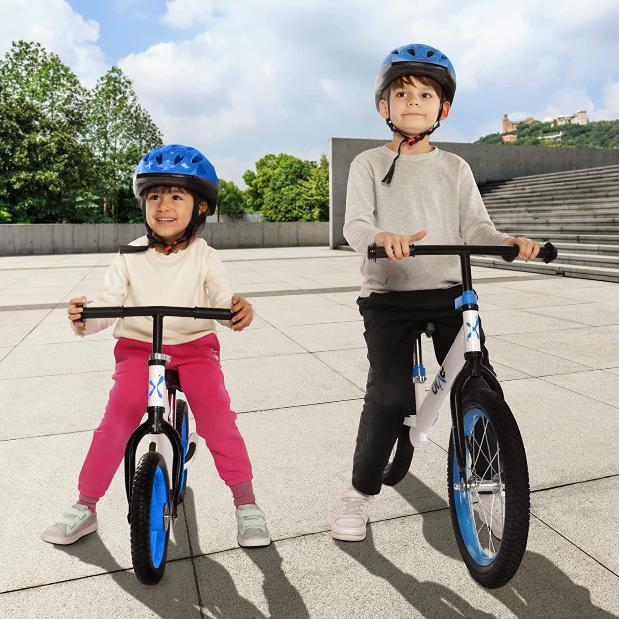 Bixe Aluminum Toddler Balance Bike Lightweight 12 No-Pedal Training Bike for Kids. Blue