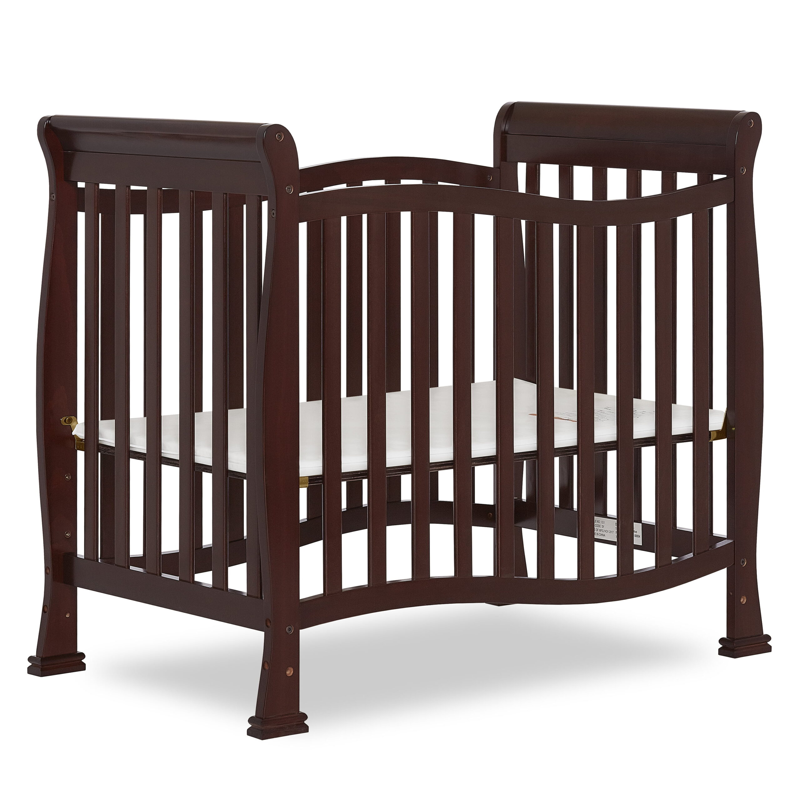 Dream On Me Piper 4-in-1 Convertible Mini Crib. Espresso