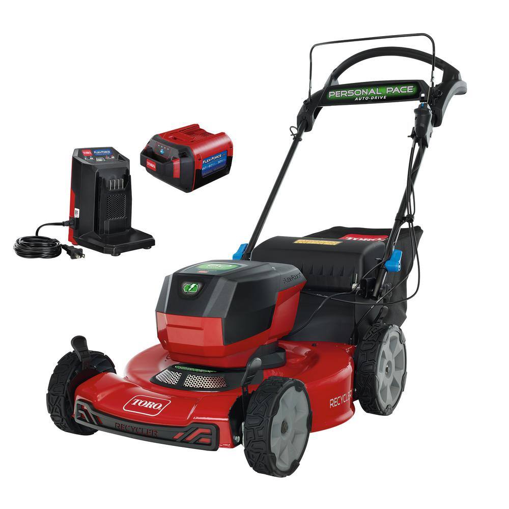 Toro 21468 Recycler 22 in. SmartStow 60-Volt Max Lithium-Ion Cordless Battery Walk Behind Mower. 7.5 Ah Battery/Charger Included
