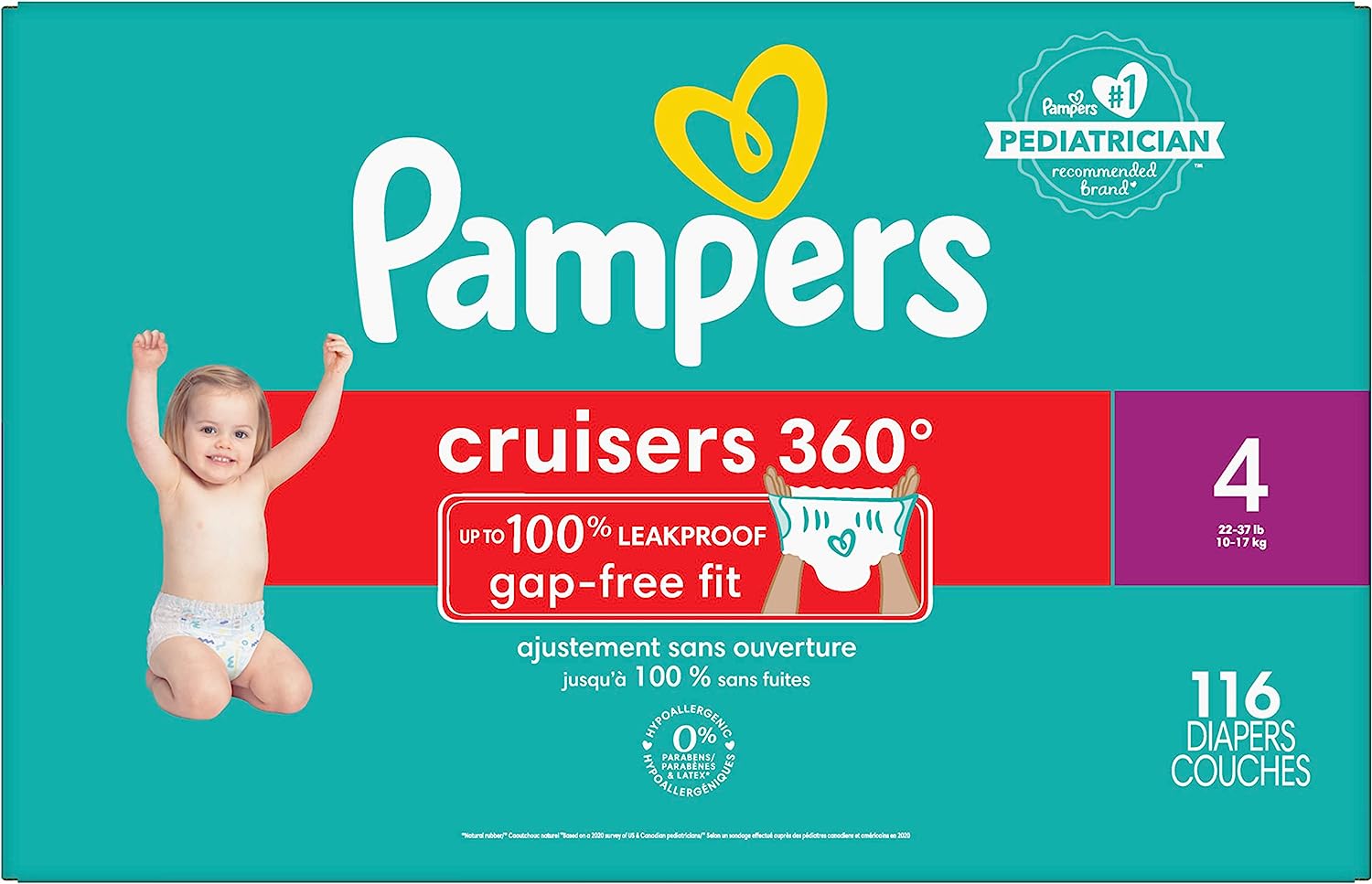 Pampers Cruisers 360 Diapers Size 4 116 Count