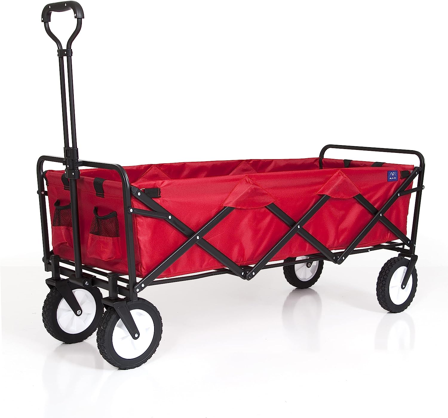 Mac Sports WTCX-201 Extended Collapsible Folding Outdoor Utility Wagon. Red