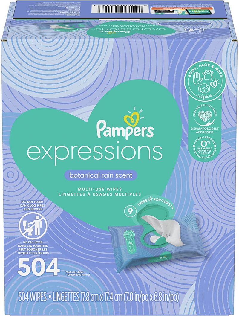 Pampers Expressions Baby Diaper Wipes. Hypoallergenic. 504 Count