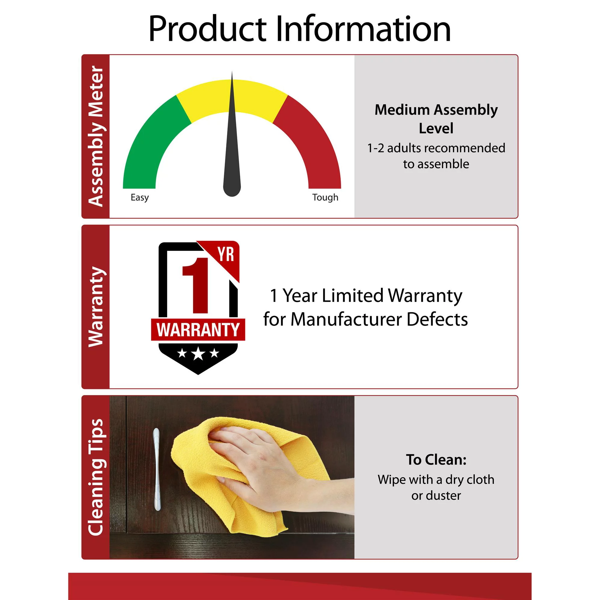 Mainstays 4-Door 5′ Storage Cabinet. Walnut