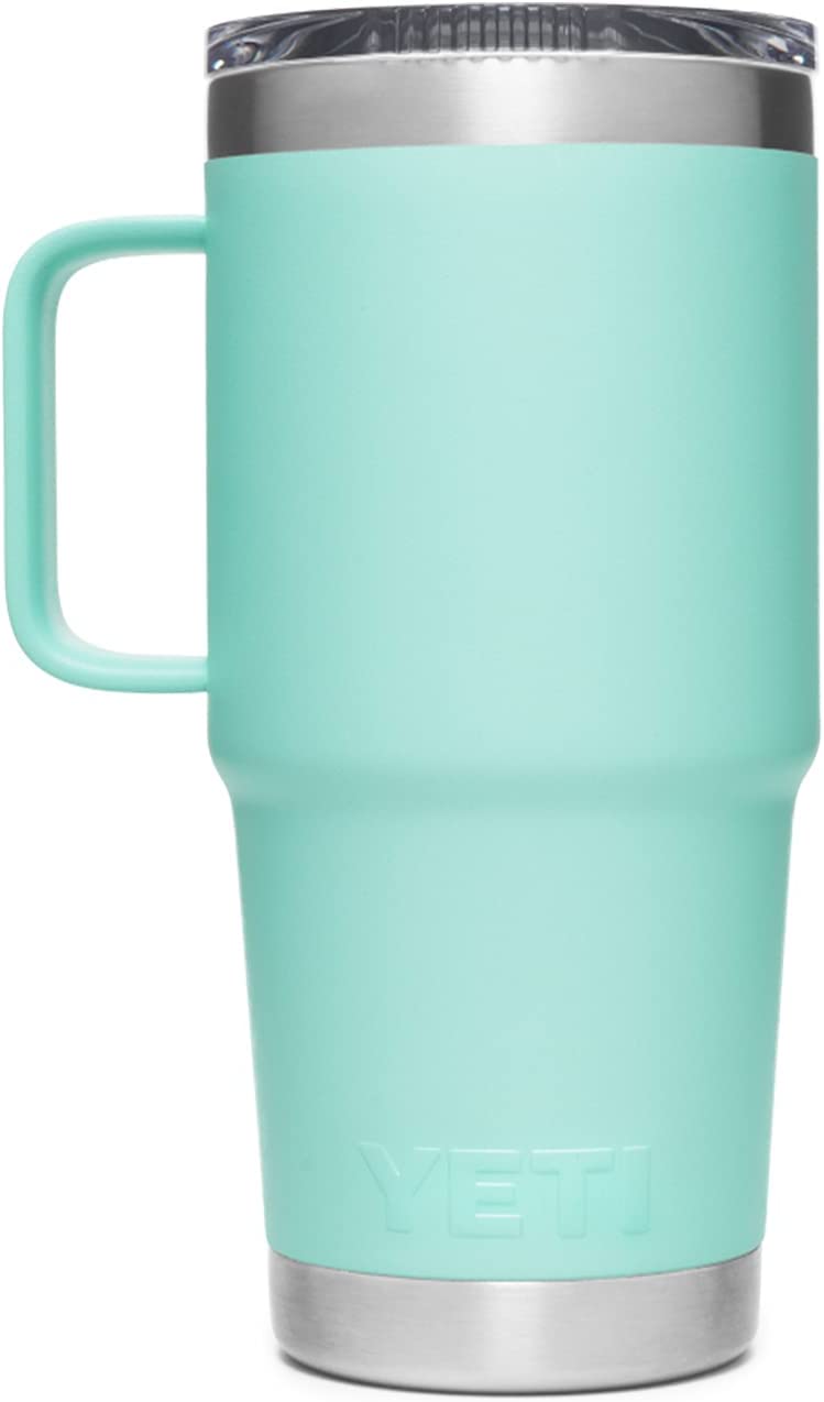 YETI Rambler 20 oz Travel Mug. Stainless Steel. Vacuum Insulated with Stronghold Lid. Seafoam