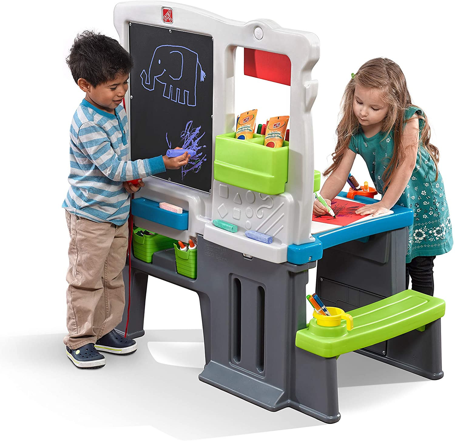 Step2 Great Creations Art Center Desk with Easel. Chalk. and Whiteboard